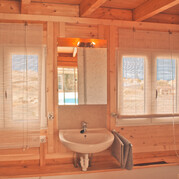 Bungalow La Pared, salle de bain avec vue sur la mer